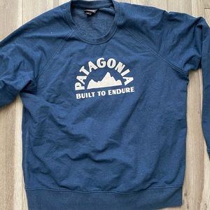 Blue Patagonia sweatshirt!